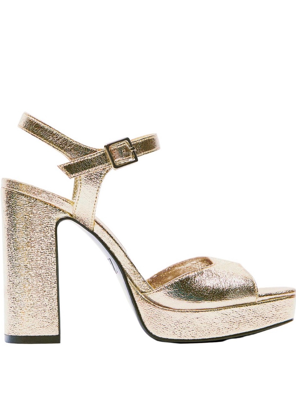 Zara Metallic Platform Sandals